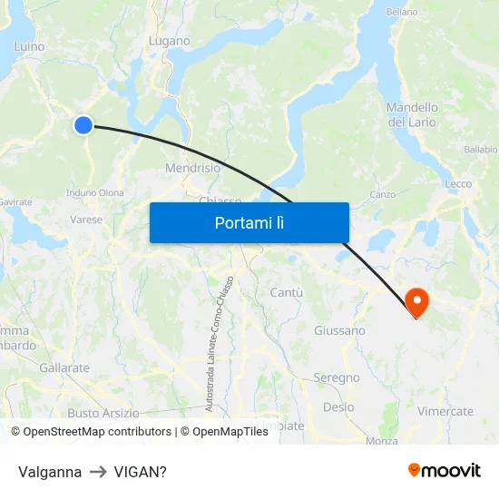 Valganna to VIGAN? map