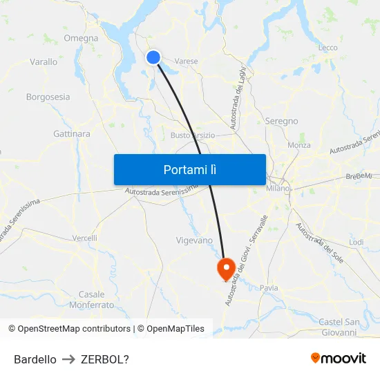 Bardello to ZERBOL? map