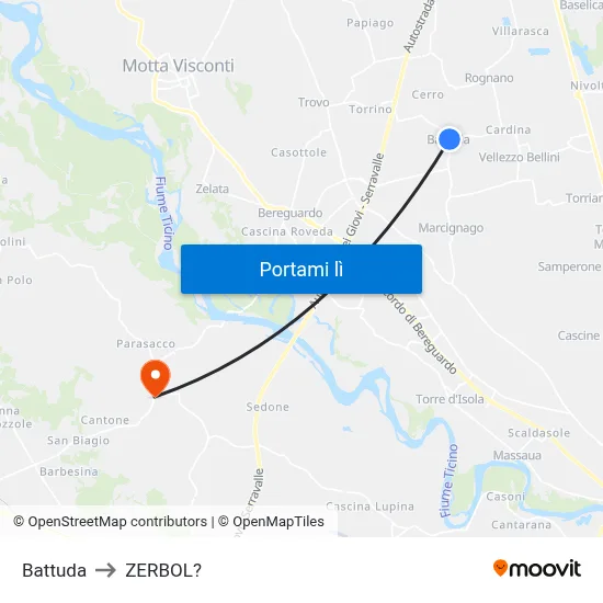 Battuda to ZERBOL? map
