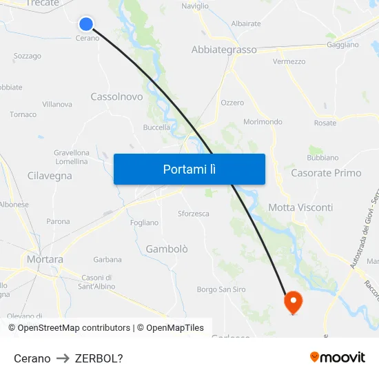 Cerano to ZERBOL? map