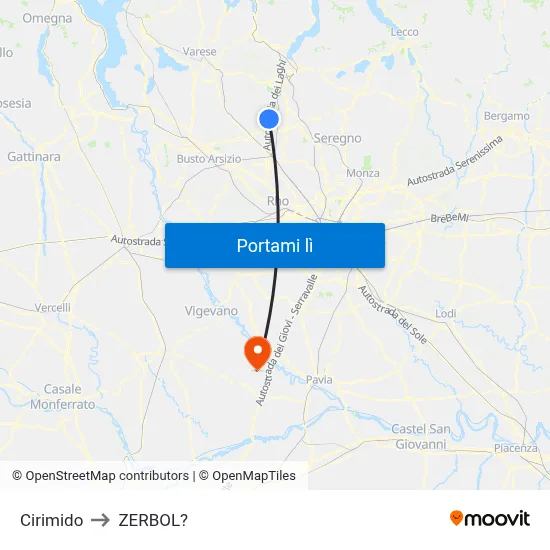 Cirimido to ZERBOL? map