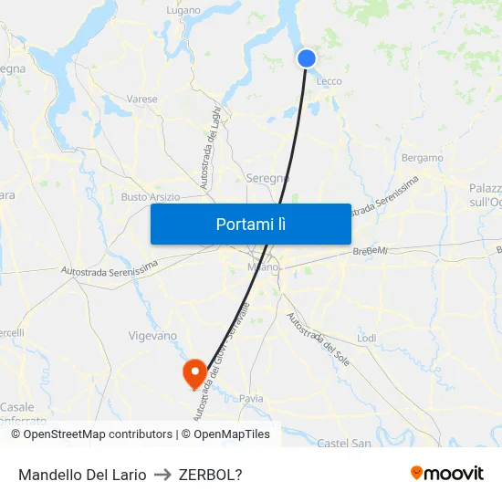Mandello Del Lario to ZERBOL? map