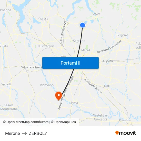 Merone to ZERBOL? map