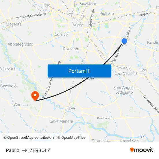 Paullo to ZERBOL? map