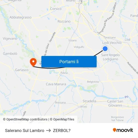 Salerano Sul Lambro to ZERBOL? map