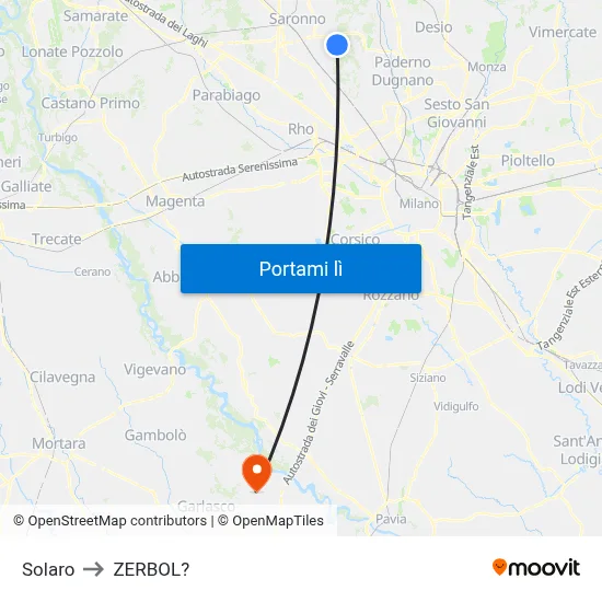 Solaro to ZERBOL? map