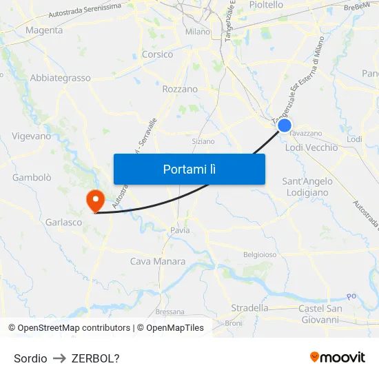 Sordio to ZERBOL? map