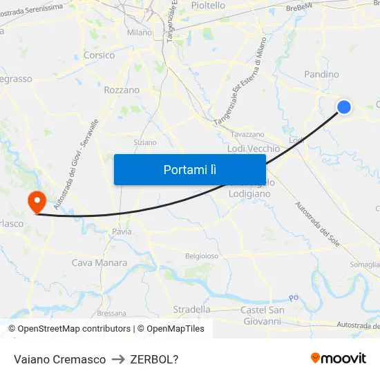 Vaiano Cremasco to ZERBOL? map