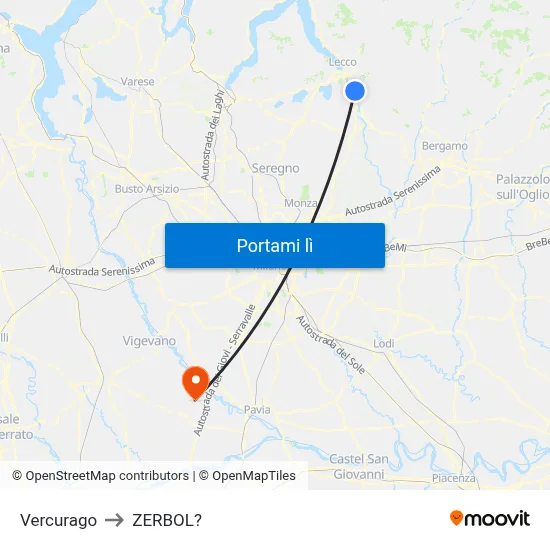 Vercurago to ZERBOL? map