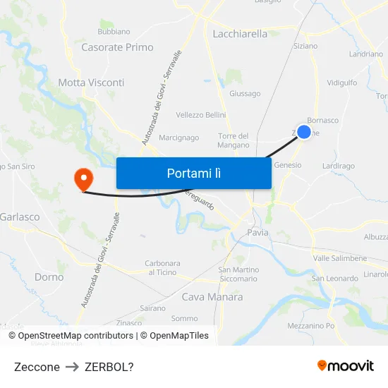 Zeccone to ZERBOL? map