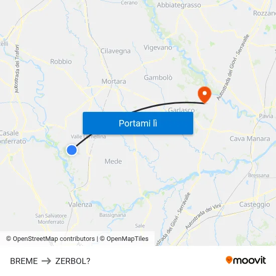 BREME to ZERBOL? map