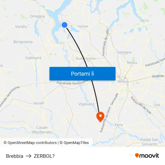 Brebbia to ZERBOL? map
