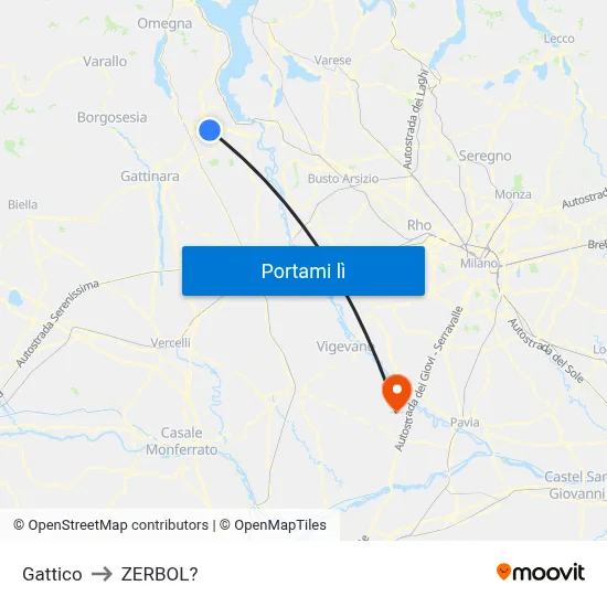Gattico to ZERBOL? map