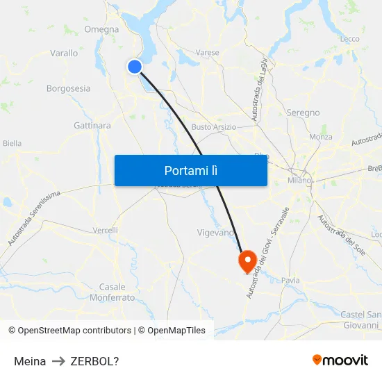 Meina to ZERBOL? map
