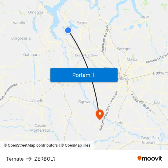 Ternate to ZERBOL? map