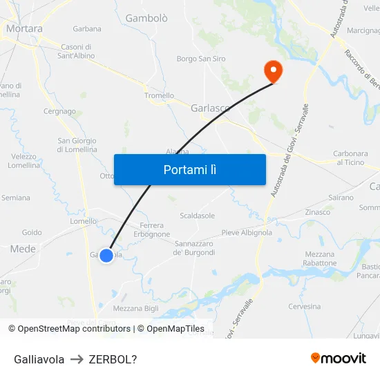 Galliavola to ZERBOL? map