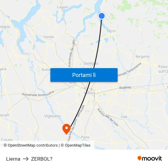 Lierna to ZERBOL? map