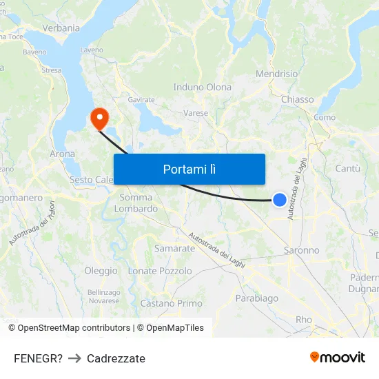 FENEGR? to Cadrezzate map