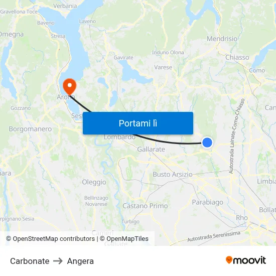 Carbonate to Angera map