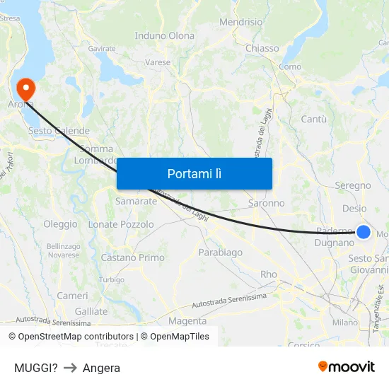 MUGGI? to Angera map