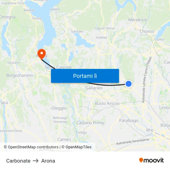 Carbonate to Arona map