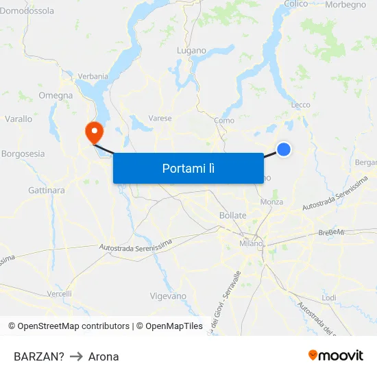 BARZAN? to Arona map