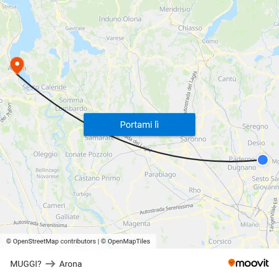 MUGGI? to Arona map