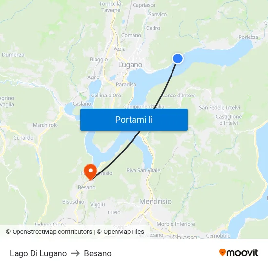 Lago Di Lugano to Besano map
