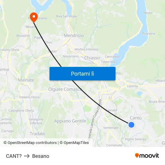 CANT? to Besano map