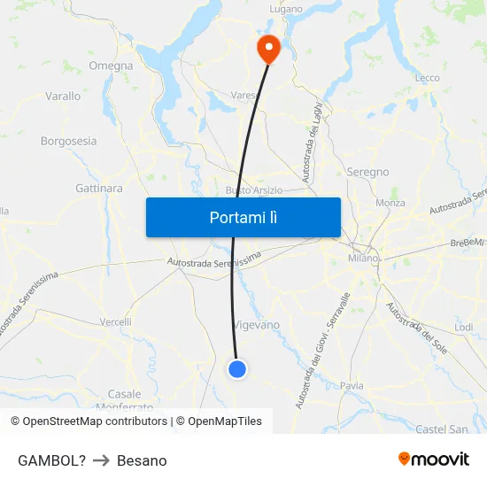 GAMBOL? to Besano map