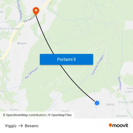 Viggiù to Besano map