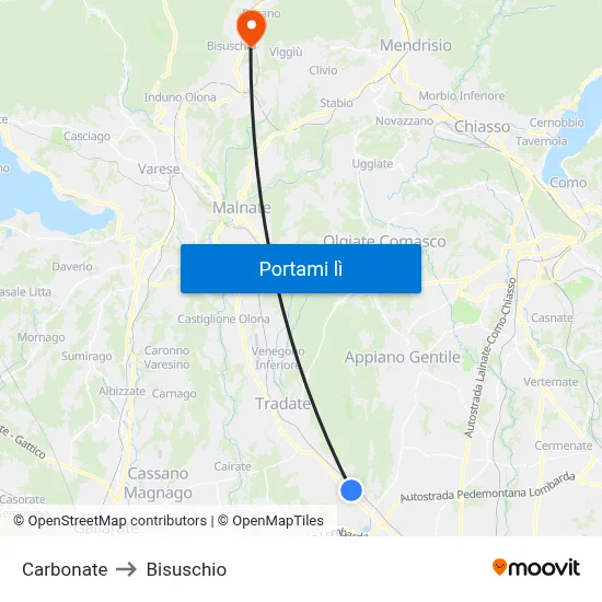 Carbonate to Bisuschio map