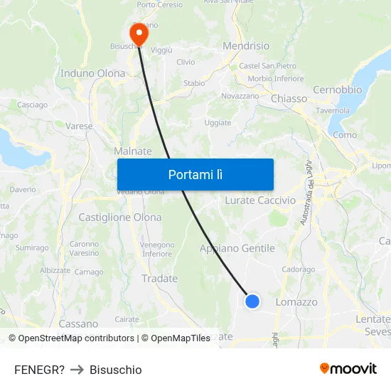 FENEGR? to Bisuschio map