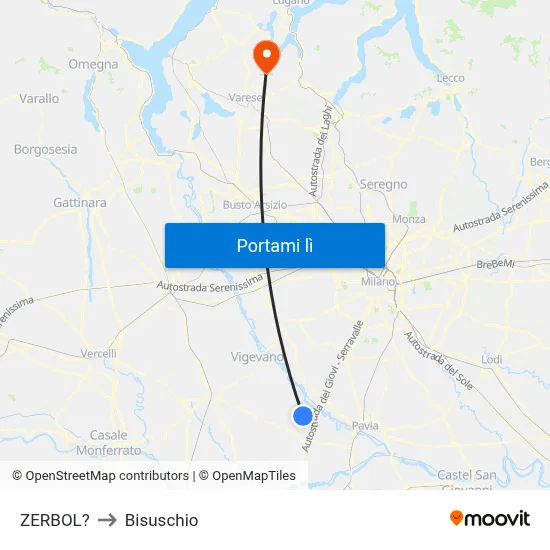 ZERBOL? to Bisuschio map