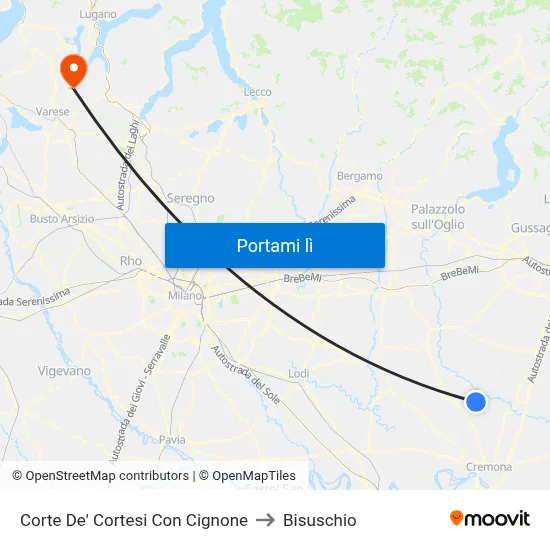 Corte De' Cortesi Con Cignone to Bisuschio map