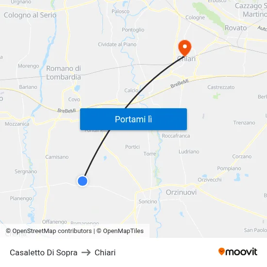 Casaletto Di Sopra to Chiari map