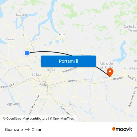 Guanzate to Chiari map