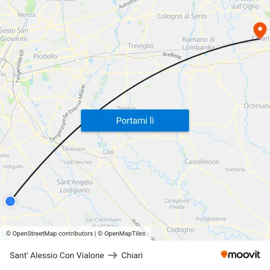 Sant' Alessio Con Vialone to Chiari map