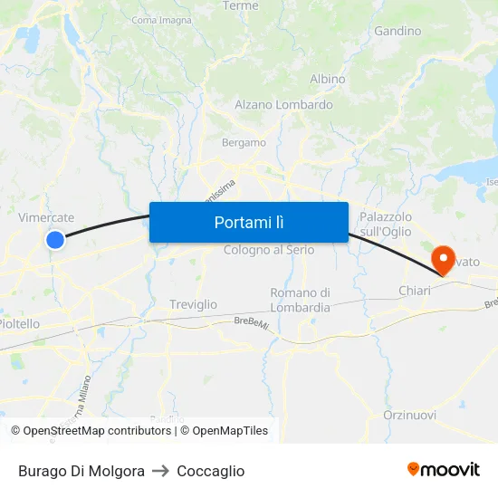 Burago Di Molgora to Coccaglio map