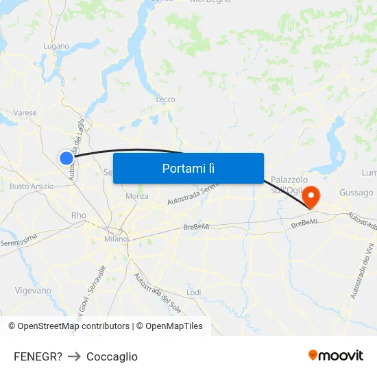 FENEGR? to Coccaglio map