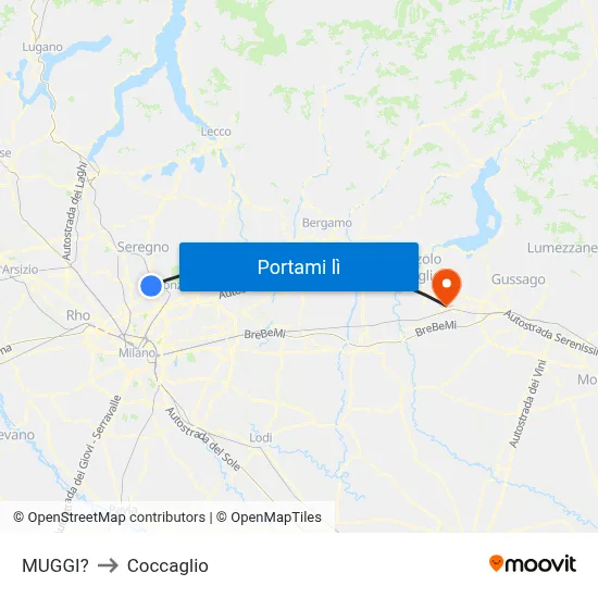 MUGGI? to Coccaglio map