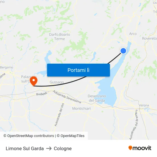 Limone Sul Garda to Cologne map