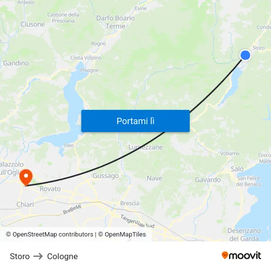 Storo to Cologne map