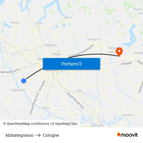 Abbiategrasso to Cologne map