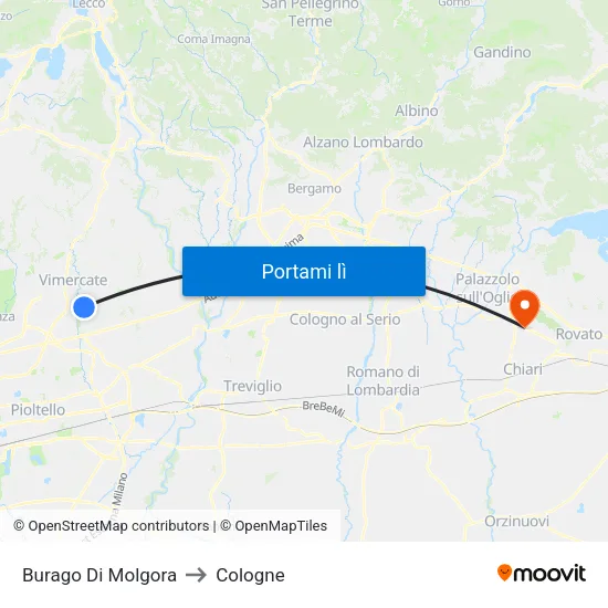 Burago Di Molgora to Cologne map
