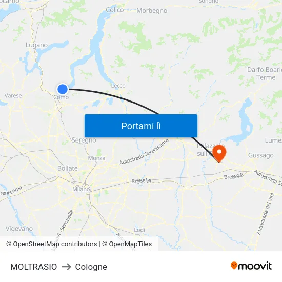 MOLTRASIO to Cologne map