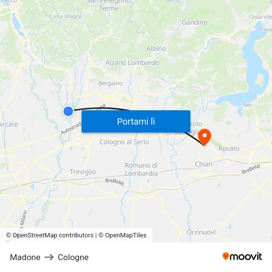 Madone to Cologne map