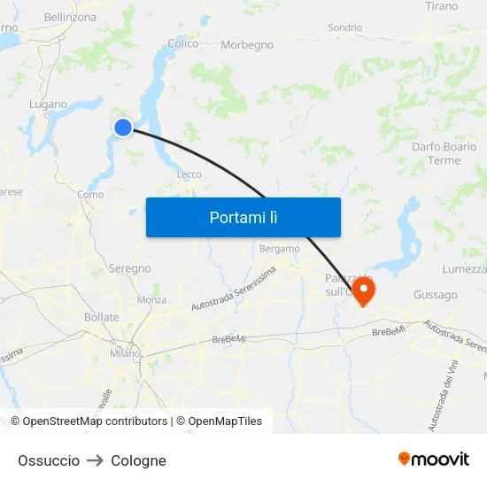 Ossuccio to Cologne map