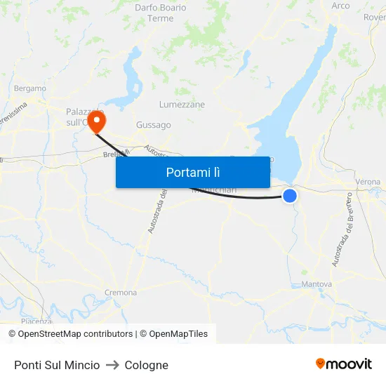 Ponti Sul Mincio to Cologne map