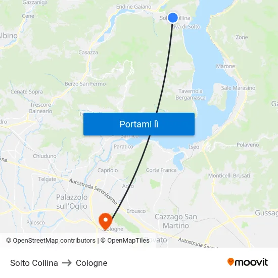 Solto Collina to Cologne map